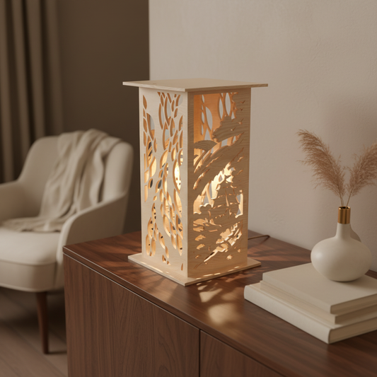 Ocean Turtle Lantern SVG | Sea Turtle Lamp Laser Cut File | Coastal Nautical Lantern SVG | Layered Beach Decor Light Box for Glowforge, xTool & CNC