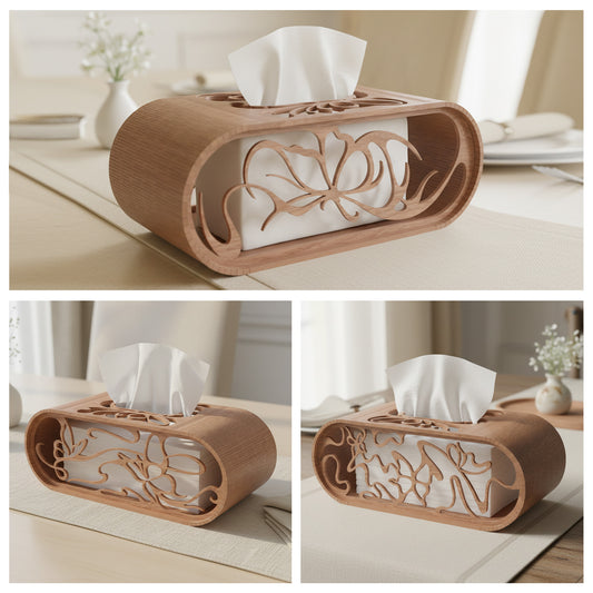 Butterfly Tissue Box Holder Laser Cut File SVG DXF | Wooden Tissue Cover Template | Glowforge LightBurn Digital Download