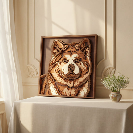 Dog Portrait SVG Bundle | Layered Wooden Dog Wall Art Laser Cut Files | Pet Memorial & Dog Lover Decor for Glowforge, xTool & CNC