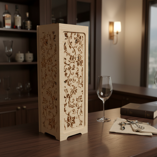 Wine Vineyard Lantern SVG | Grape Vine Laser Cut Lantern File | Rustic Winery Decor Lamp SVG | Vineyard Candle Holder for Glowforge, xTool & CNC