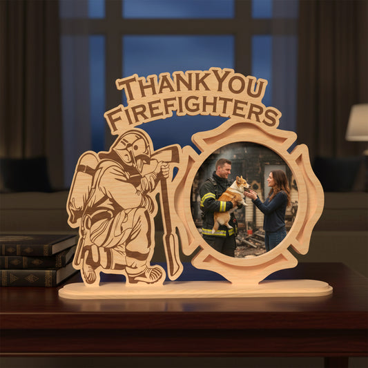 Firefighter Photo Frame SVG Bundle Vol. 2 | Personalized Firefighter Gift Laser Cut Files | Fire Department Picture Frame for Glowforge, xTool & CNC