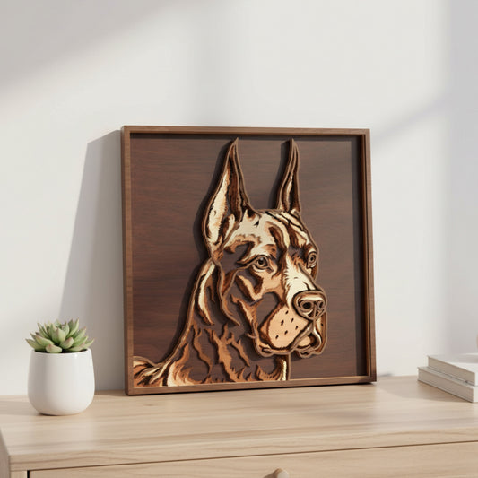 Dog Breed Portrait SVG Bundle | Layered Wooden Pet Wall Art Laser Cut Files | Dog Lover Decor for Glowforge, xTool & CNC