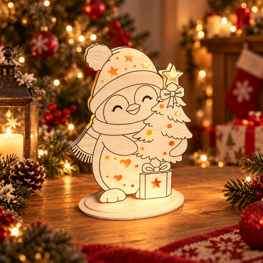 Christmas Character Shelf Sitter Laser Cut Bundle, 5 Elf Nutcracker Gingerbread Penguin Polar Bear Table Decor Designs