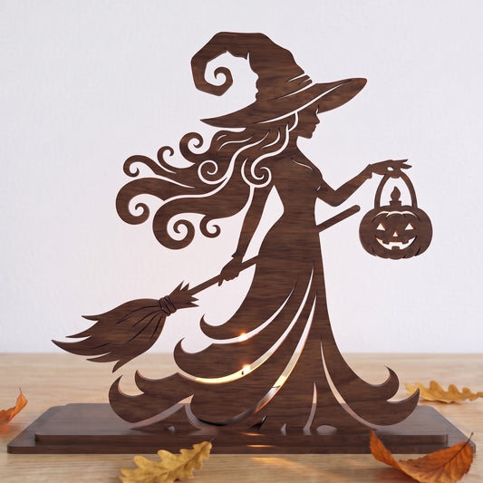 3D Halloween Silhouette Tea Light Holder Witch Bat Castle Bundle Universal Vector Design for All Laser Cutters xTool Glowforge CNC