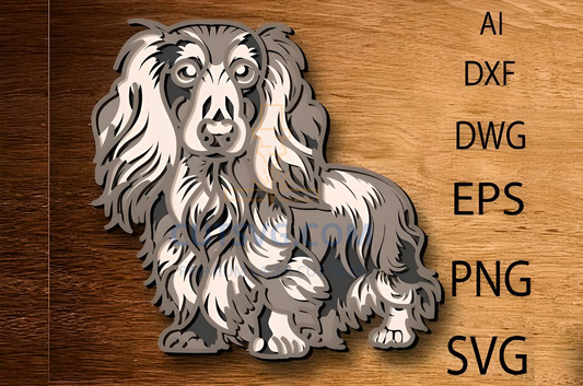 Dachushund Dog Multilayer Svg , Laser Cut Wall Decor 07