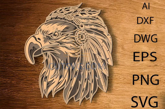 Eagle Multilayer Svg,3D Patriotic Eagle, , Laser Cut Wall Decor 16