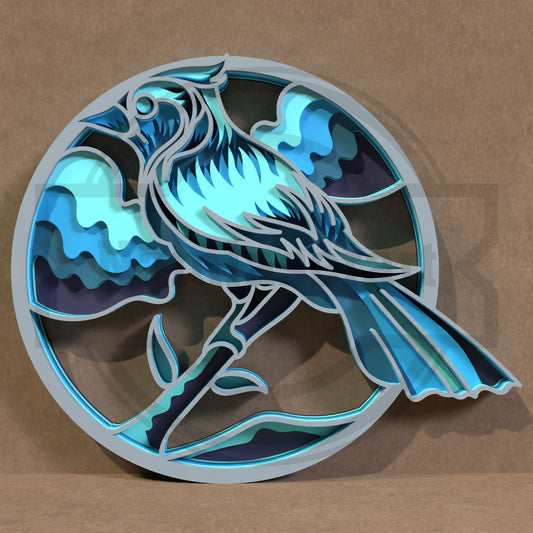 Bird SVG Bundle | Layered Bird Wall Art SVG Collection | Cardinal, Parrot, Flamingo & Hummingbird Laser Cut Files for Glowforge