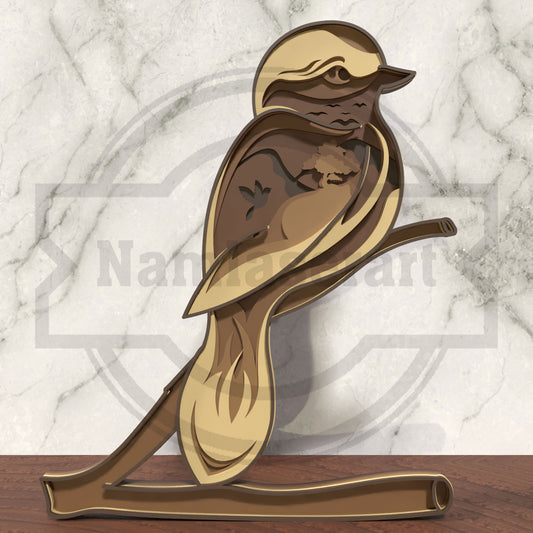 Layered Animal SVG Bundle | Deer, Lion, Swan, Cat & Bird Laser Cut Files | Wildlife Shadow Box Wood Art SVG for Glowforge & xTool