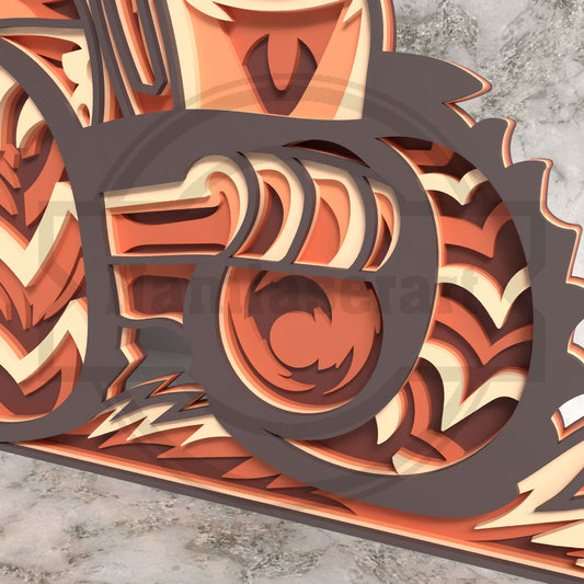 5 Layer Tractor SVG | Multilayer Farm Tractor Laser Cut File | Layered Tractor Wall Art for Glowforge, xTool, LightBurn & CNC