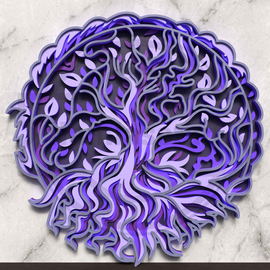 Tree of Life SVG Bundle | Layered Mystic Tree SVG Collection | Celestial Moon Tree Laser Cut Files for Glowforge, xTool & LightBurn