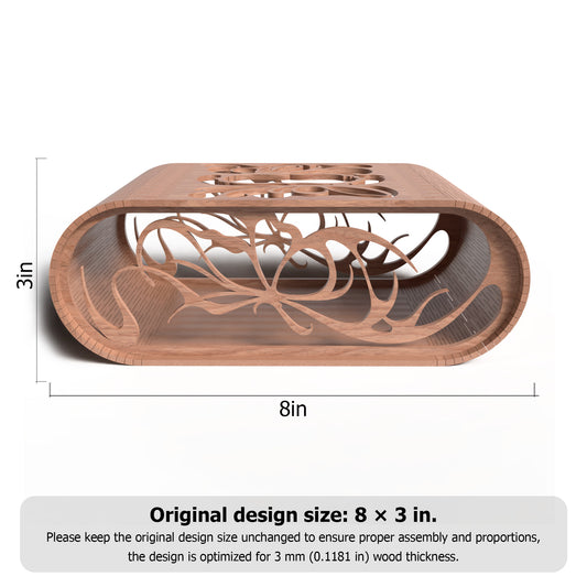 Butterfly Tissue Box Holder Laser Cut File SVG DXF | Wooden Tissue Cover Template | Glowforge LightBurn Digital Download
