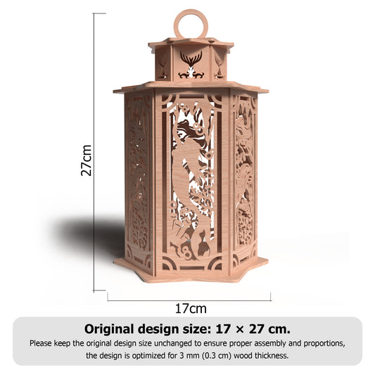 Mermaid Lantern SVG | Underwater Fantasy Laser Cut Lantern | Mermaid Night Light SVG | Ocean-Themed Wooden Lantern for Glowforge, xTool & CNC