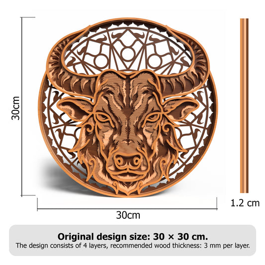 Zodiac SVG Bundle | 12 Layered Horoscope Laser Cut Files | Astrology Wall Art SVG | Celestial Mandala Decor for Glowforge, xTool & CNC