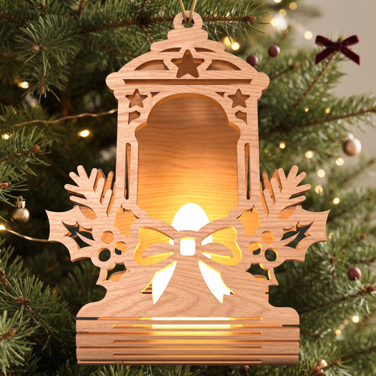 Bundle 6 Christmas Candle Holder Laser Cut Files, Wooden Tea Light Lantern Decor, Holiday Candle Stand, Digital Download