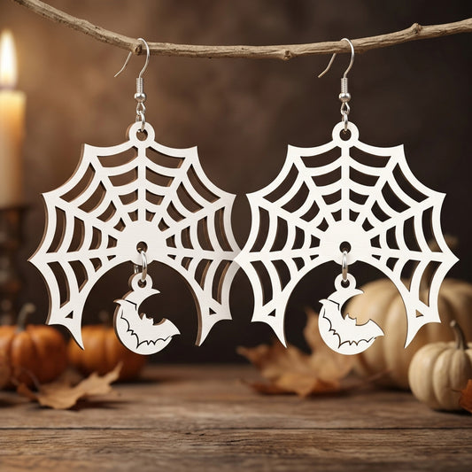 3D Halloween Earrings Bundle Spider Web Grim Reaper Skull Vampire Universal Vector Design for All Laser Cutters xTool Glowforge CNC