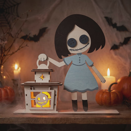 3D Halloween Character Lantern Tea Light Holder Cute Mummy Witch Grim Reaper Bundle Laser Cut Vector Design for Glowforge Table Decor