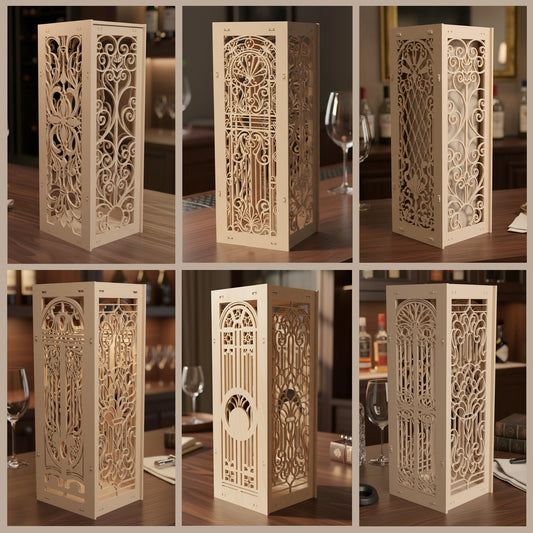 Decorative Lantern SVG Bundle | Art Deco Laser Cut Lantern Files | Elegant Candle Holder SVG Collection | Glowforge, xTool & CNC Lantern Designs